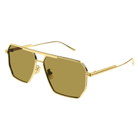 Occhiali da sole Bottega Veneta Uomo BV1012S008 GOLD GOLD BROWN60 - BV1012S008 GOLD GOLD BROWN60